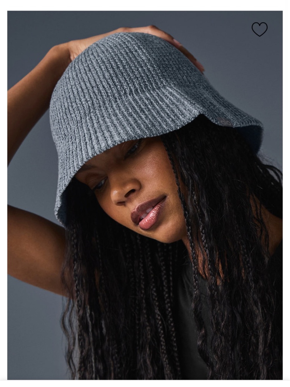 ALO Yoga Ribbed Knit Bucket Hat - Gray